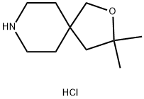 3,3-Dimethyl-2-oxa-8-aza-spiro[4.5]decane hydrochloride 化学構造式