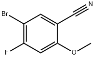 5-Bromo-4-fluoro-2-methoxy-benzonitrile 化学構造式