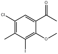 1-(5-氯-3-碘-2-甲氧基-4-甲基苯基)乙酮, 1382995-35-8, 结构式