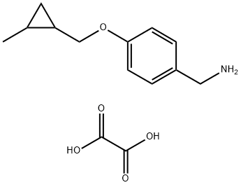 (4-((2-METHYLCYCLOPROPYL)METHOXY)PHENYL)METHANAMINE OXALATE 结构式