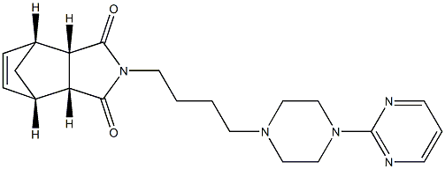 (3aR,4S,7R,7aS)-2-[4-(4-pyrimidin-2-ylpiperazin-1-yl)butyl]-3a,4,7,7a-tetrahydro-1H-4,7-methanoisoindole-1,3-dione 结构式