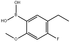 5-ETHYL-4-FLUORO-2-METHOXYPHENYLBORONIC ACID 结构式