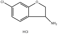 6-氯-3-氨基-2,3-二氢苯并呋喃盐酸盐 结构式