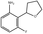 3-fluoro-2-(tetrahydrofuran-2-yl)aniline 化学構造式