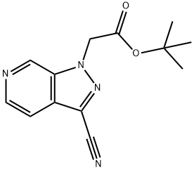 tert-butyl2-(3-cyano-1H-pyrazolo[3,4-c]pyridin-1-yl)acetate Struktur