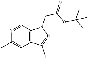 tert-butyl 2-(3-iodo-5-methyl-1H-pyrazolo[3,4-c]pyridin-1-yl)acetate Structure