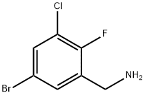 (5-bromo-3-chloro-2-fluorophenyl)methanamine Structure