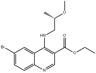 ethyl 6-bromo-4-[[(2S)-2-methoxypropyl]amino]quinoline-3-carboxylic acid