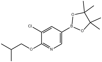 3-Chloro-2-isobutoxypyridine-5-boronic acid pinacol ester Structure