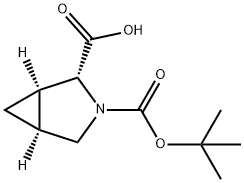 (1R,2R,5S)-3-(tert-Butoxycarbonyl)-3-azabicyclo[3.1.0]hexane-2-carboxylic acid Struktur