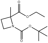 1-tert-butyl 2-ethyl 2-methylazetidine-1,2-dicarboxylate 结构式