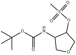 4-(Tert-Butoxycarbonylamino)Tetrahydrofuran-3-Yl Methanesulfonate Structure