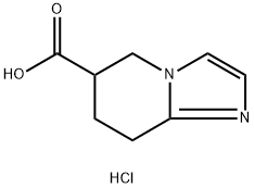 5,6,7,8-Tetrahydroimidazo[1,2-a]pyridine-6-carboxylic acid hydrochloride 化学構造式