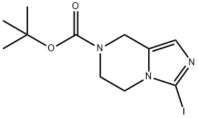 3-碘-5,6-二氢咪唑并[1,5-A]吡嗪-7(8H)-羧酸叔丁酯, 1393569-69-1, 结构式