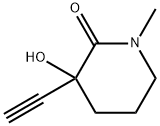 3-ethynyl-3-hydroxy-1-methyl-2-Piperidinone Struktur