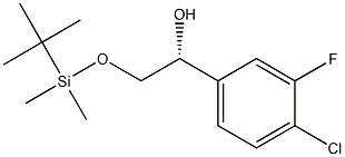 (R)-2 - ((叔丁基二甲基甲硅烷)氧基)-1-(4-氯-3-氟苯基)乙醇,1395078-43-9,结构式