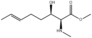 甲基(2S,3R,6E)-3-羟基-2-(甲基氨基)-6-辛烯酸,139564-76-4,结构式