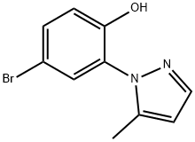 4-bromo-2-(5-methyl-1H-pyrazol-1-yl)phenol Structure