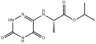 isopropyl 2-[(3,5-dioxo-2,3,4,5-tetrahydro-1,2,4-triazin-6-yl)amino]propanoate 化学構造式