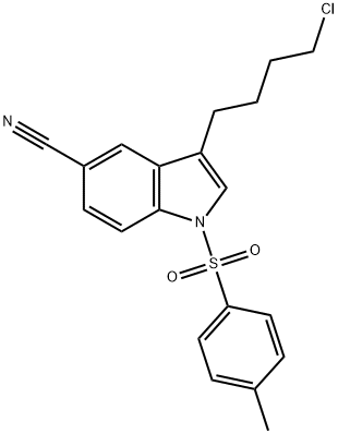3-(4-chlorobutyl)-1-tosyl-1H-indole-5-carbonitrile|1398358-69-4
