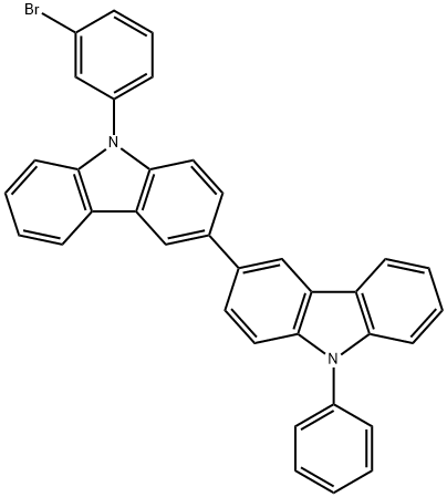 9-(3-溴苯基)-9'苯基-9H-,9'H-3,3'-咔,1398394-59-6,结构式