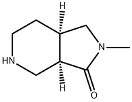(3aR,7aR)-2-methyl-octahydro-1H-pyrrolo[3,4-c]pyridin-3-one Struktur