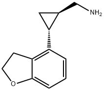 ((1R,2R)-2-(2,3-二氢苯并呋喃-4-基)环丙基)甲烷胺 结构式