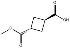 1,3-シクロブタン二カルボン酸, 1-メチルエステル, TRANS- 化学構造式