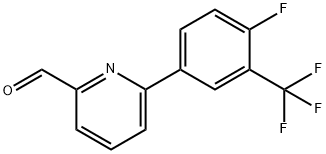 6-(4-Fluoro-3-(trifluoromethyl)phenyl)picolinaldehyde Struktur