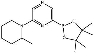 2-(2-methyl-1-piperidinyl)-6-(4,4,5,5-tetramethyl-1,3,2-dioxaborolan-2-yl)Pyrazine Struktur