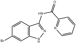 N-(6-bromo-1H-indazol-3-yl)pyridine-2-carboxamide 结构式