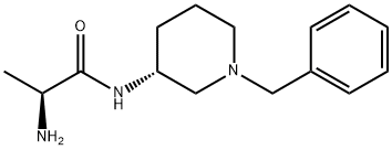 (S)-2-Amino-N-((R)-1-benzyl-piperidin-3-yl)-propionamide 化学構造式