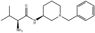(S)-2-Amino-N-((S)-1-benzyl-piperidin-3-yl)-3-methyl-butyramide 化学構造式