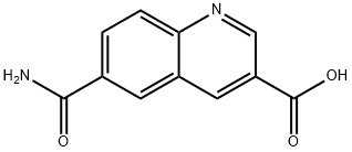 6-carbamoylquinoline-3-carboxylic acid Structure