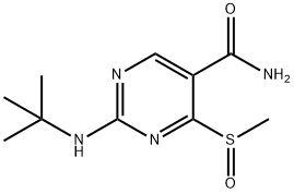 2-(tert-butylamino)-4-(methylsulfinyl)pyrimidine-5-carboxamide 化学構造式