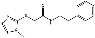 2-[(1-methyl-1H-tetrazol-5-yl)sulfanyl]-N-(2-phenylethyl)acetamide,140406-25-3,结构式