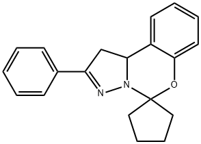 2'-phenyl-1',10b'-dihydrospiro[cyclopentane-1,5'-pyrazolo[1,5-c][1,3]benzoxazine],140473-07-0,结构式