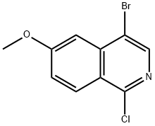 4-溴-1-氯-6-甲氧基异喹啉, 1409964-75-5, 结构式