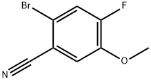 2-bromo-4-fluoro-5-methoxybenzonitrile 化学構造式