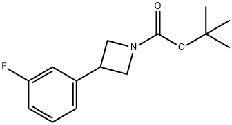tert-butyl 3-(3-fluorophenyl)azetidine-1-carboxylate 化学構造式