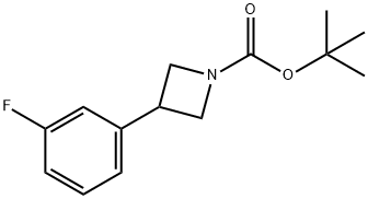 3-(3-氟苯基)氮杂环丁烷-1-甲酸叔丁酯, 1412977-14-0, 结构式