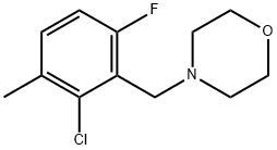 4-(2-氯-6-氟-3-甲基苄基)吗啉, 1414870-55-5, 结构式