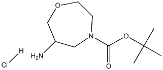 4-BOC-6-氨基-1,4-高吗啉盐酸盐 结构式