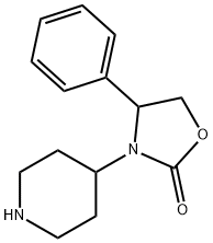 4-苯基-3-哌啶-4-基-恶唑烷-2-酮盐酸盐,1414959-08-2,结构式