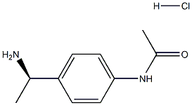 (R)-N-[4-(1-Amino-ethyl)-phenyl]-acetamide hydrochloride 化学構造式