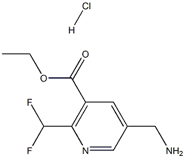 ethyl 5-(aminomethyl)-2-(difluoromethyl)nicotinate hydrochloride|