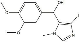 (3,4-Dimethoxy-phenyl)-(5-iodo-3-methyl-3H-imidazol-4-yl)-methanol Struktur