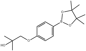 2-methyl-1-(4-(4,4,5,5-tetramethyl-1,3,2-dioxaborolan-2-yl)phenoxy)propan-2-ol Struktur