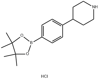 4-(4-(4,4,5,5-tetramethyl-1,3,2-dioxaborolan-2-yl)phenyl)piperidine hydrochloride|