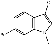6-bromo-3-chloro-1-methyl-1H-Indole Structure